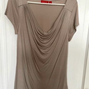 Elle short sleeved size small draped neck top